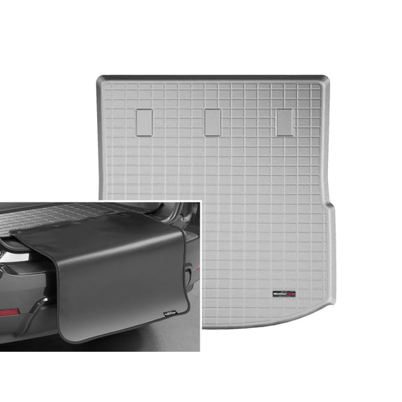 WeatherTech Cargo Trunk Liner with Bumper Protector compatible with 2018-2024 Buick Enclave - Behind 2nd Row w/ Bumper Protector, Grey