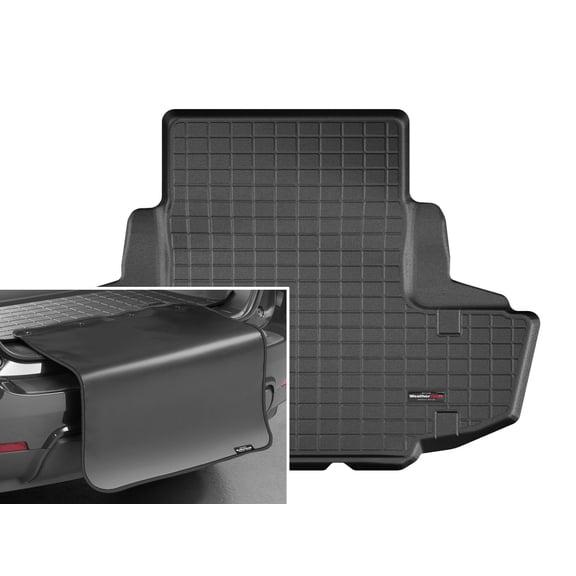 WeatherTech Cargo Trunk Liner with Bumper Protector compatible with 2018-2024 Lexus LS - Trunk With Bumper Protector, Black