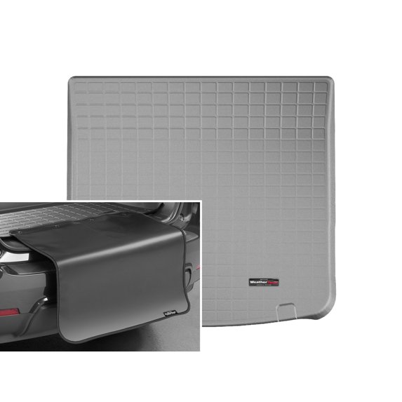 WeatherTech Cargo Trunk Liner with Bumper Protector compatible with 2019-2023 Lincoln Nautilus - Behind 2nd Row w/ Bumper Protector, Grey