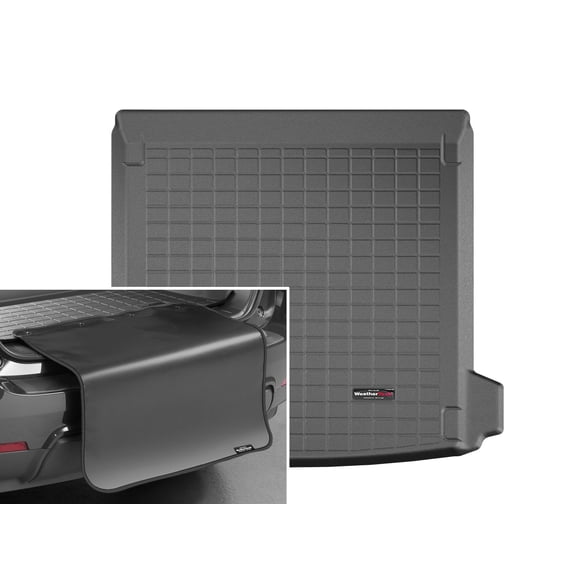 WeatherTech Cargo Trunk Liner with Bumper Protector compatible with 2019-2024 Lamborghini Urus - Behind 2nd Row w/ Bumper Protector, Black
