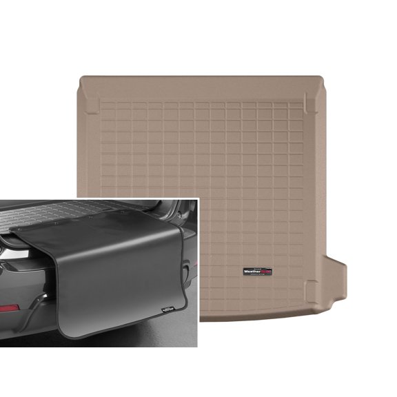 WeatherTech Cargo Trunk Liner with Bumper Protector compatible with 2019-2024 Lamborghini Urus - Behind 2nd Row w/ Bumper Protector, Tan