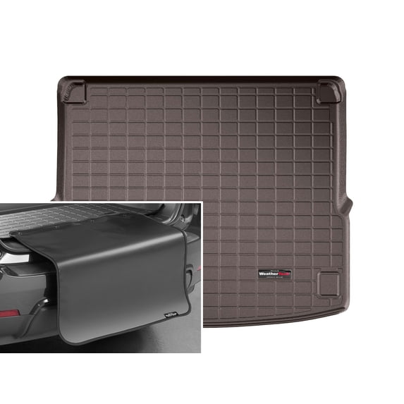 WeatherTech Cargo Trunk Liner with Bumper Protector compatible with 2020-2025 Audi Q5 PHEV - Behind 2nd Row w/ Bumper Protector, Cocoa