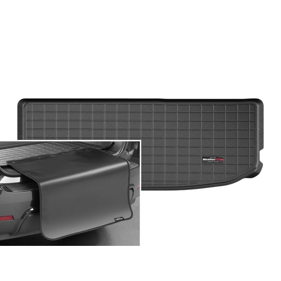 WeatherTech Cargo Trunk Liner with Bumper Protector compatible with 2020-2025 Hyundai Palisade - Behind 3rd Row w/ Bumper Protector, Black