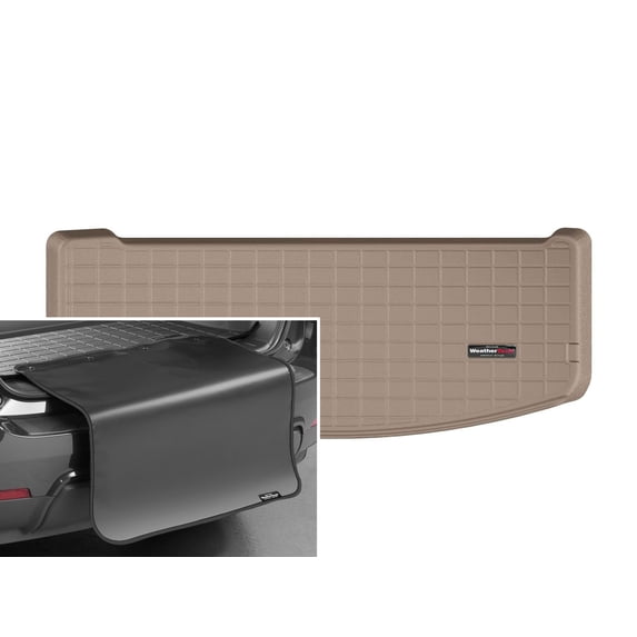 WeatherTech Cargo Trunk Liner with Bumper Protector compatible with 2020-2025 Kia Telluride - Behind 3rd Row w/ Bumper Protector, Tan