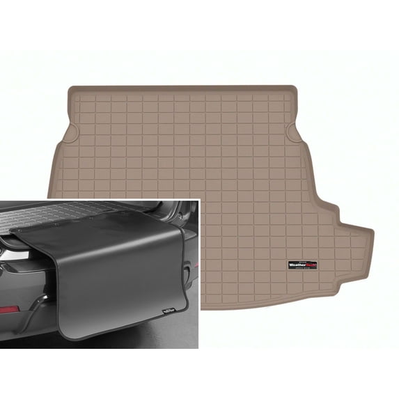 WeatherTech Cargo Trunk Liner with Bumper Protector compatible with Toyota RAV4 Prime, RAV4 Plug-In Hybrid - Behind 2nd Row w/ Bumper Protector, Tan