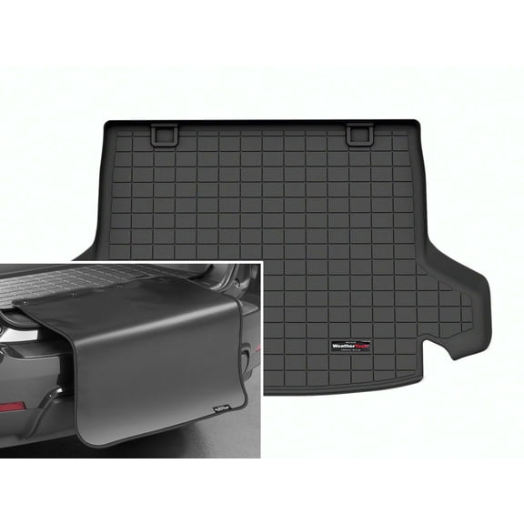 WeatherTech Cargo Trunk Liner with Bumper Protector compatible with HR-V, adx - Behind 2nd Row w/ Bumper Protector, Black