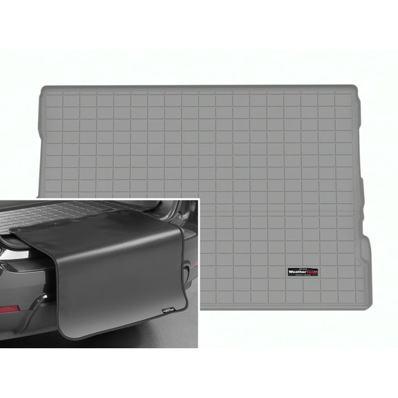 WeatherTech Cargo Trunk Liner with Bumper Protector compatible with 2023-2026 Toyota Sequoia - Behind 2nd Row w/ Bumper Protector, Grey