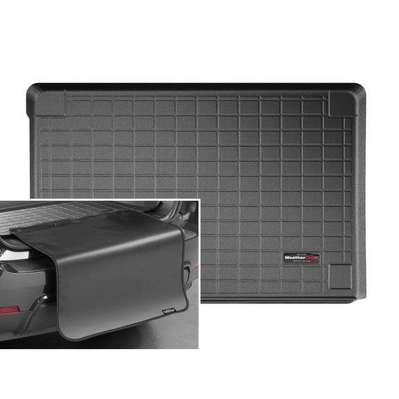 WeatherTech Cargo Trunk Liner with Bumper Protector compatible with Mercedes AMG G 63 SUV, G-Class SUV, G-Class, AMG G 63, gclasssuveqtech - Behind 2nd Row w/ Bumper Protector, Black