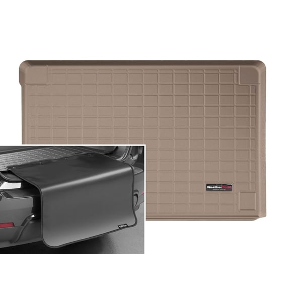 WeatherTech Cargo Trunk Liner with Bumper Protector compatible with Mercedes G-Class, G-Class SUV, AMG G 63, AMG G 63 SUV, gclasssuveqtech - Behind 2nd Row w/ Bumper Protector, Tan