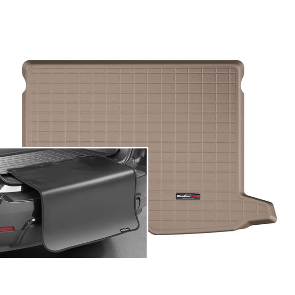 WeatherTech Cargo Trunk Liner with Bumper Protector compatible with Mercedes AMG GLC 63 SUV, AMG GLC 43, AMG GLC 43 SUV, GLC-Class, GLC SUV - Behind 2nd Row w/ Bumper Protector, Tan