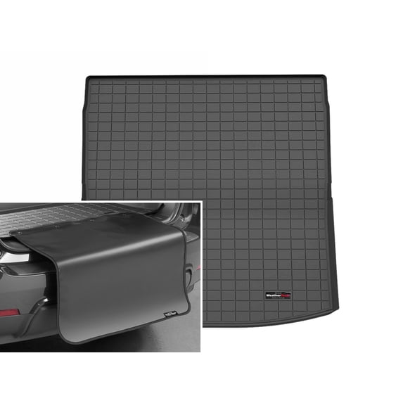 WeatherTech Cargo Trunk Liner with Bumper Protector compatible with Enclave, Acadia, Traverse - Behind 2nd Row w/ Bumper Protector, Black