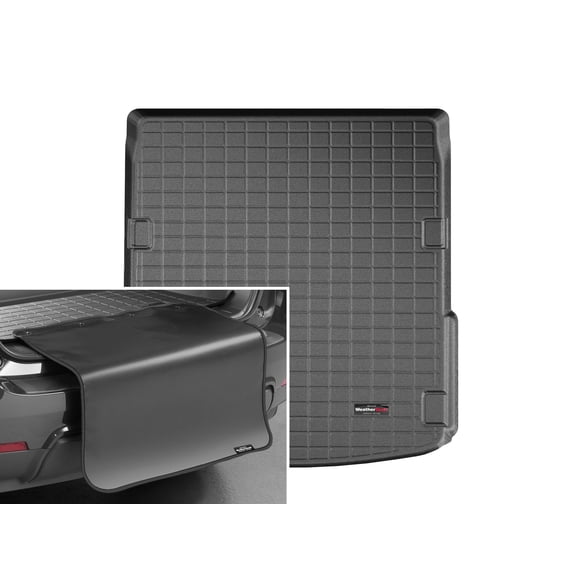 WeatherTech Cargo Trunk Liner with Bumper Protector compatible with Audi A6 Allroad, RS 6 Avant - Behind 2nd Row w/ Bumper Protector, Black