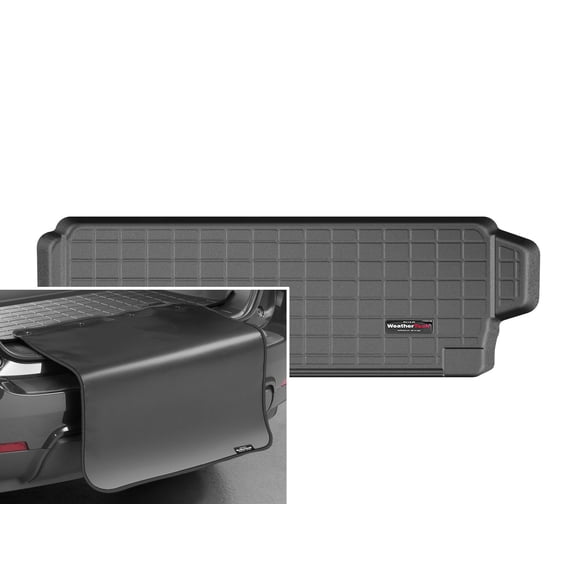 WeatherTech Cargo Trunk Liner with Bumper Protector compatible with BMW X5 40i, X5 50i - Behind 3rd Row w/ Bumper Protector, Black