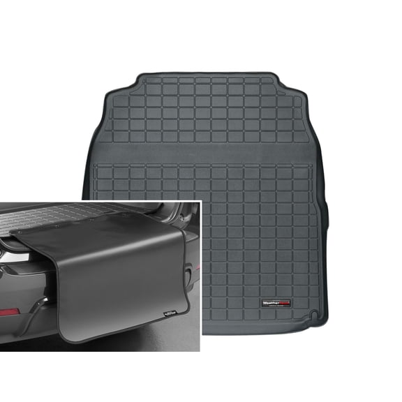 WeatherTech Cargo Trunk Liner with Bumper Protector compatible with Cadillac CTS-V, CTS - Trunk With Bumper Protector, Black