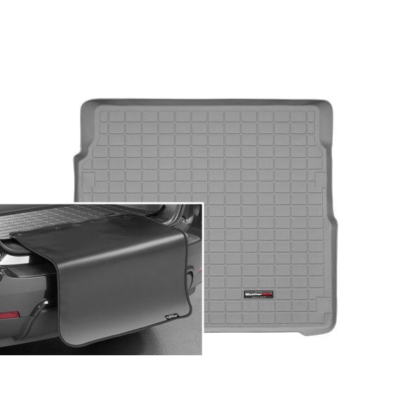 WeatherTech Cargo Trunk Liner with Bumper Protector compatible with Cadillac CTS-V, CTS - Behind 2nd Row w/ Bumper Protector, Grey