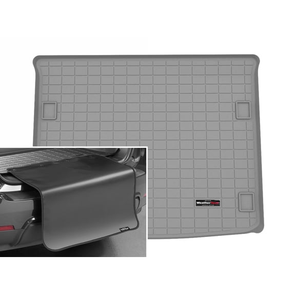 WeatherTech Cargo Trunk Liner with Bumper Protector compatible with Touareg, Cayenne® - Behind 2nd Row w/ Bumper Protector, Grey