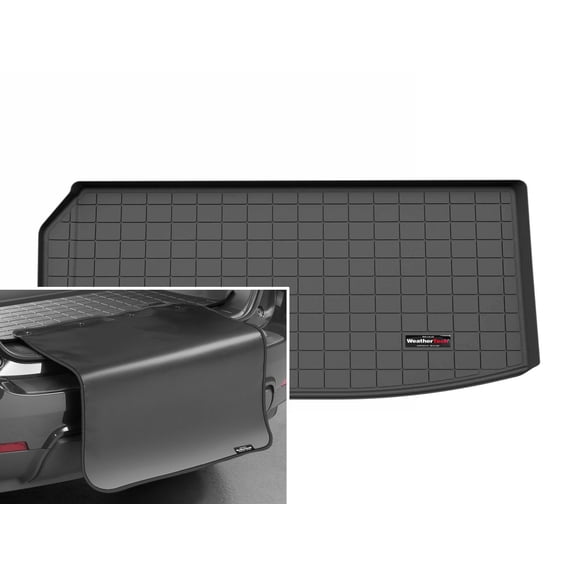WeatherTech Cargo Trunk Liner with Bumper Protector compatible with Acadia, Traverse, Enclave - Behind 3rd Row w/ Bumper Protector, Black