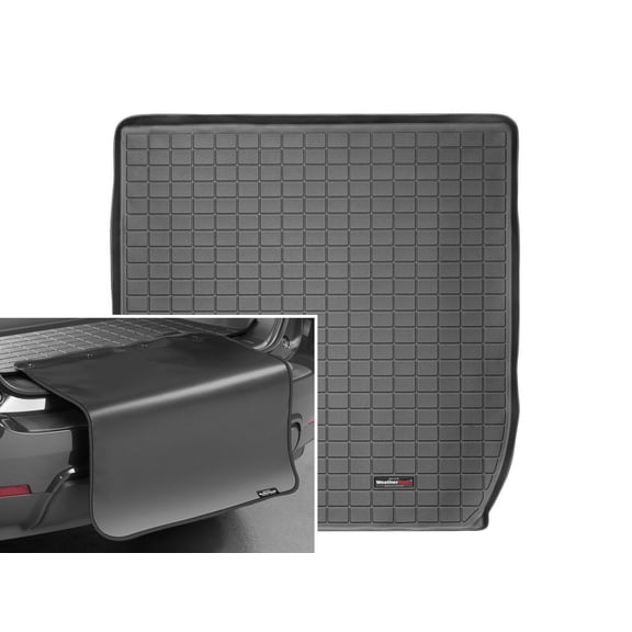 WeatherTech Cargo Trunk Liner with Bumper Protector compatible with Traverse, Enclave - Behind 2nd Row w/ Bumper Protector, Black