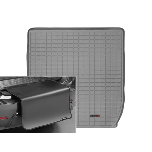 WeatherTech Cargo Trunk Liner with Bumper Protector compatible with Traverse, Enclave - Behind 2nd Row w/ Bumper Protector, Grey