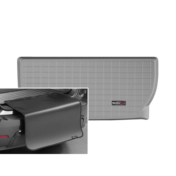 WeatherTech Cargo Trunk Liner with Bumper Protector compatible with Enclave, Traverse - Behind 3rd Row w/ Bumper Protector, Grey