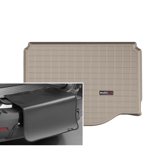 WeatherTech Cargo Trunk Liner with Bumper Protector compatible with Encore, Trax - Behind 2nd Row w/ Bumper Protector, Tan