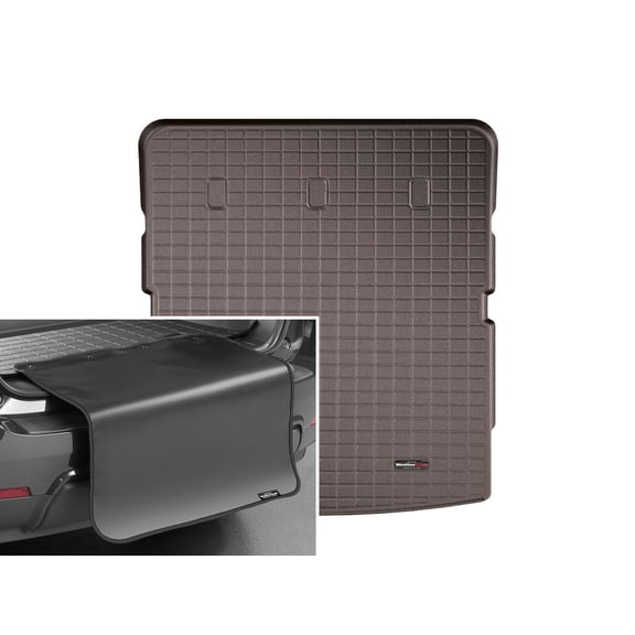 WeatherTech Cargo Trunk Liner with Bumper Protector compatible with Expedition Max, Navigator L - Behind 2nd Row w/ Bumper Protector, Cocoa