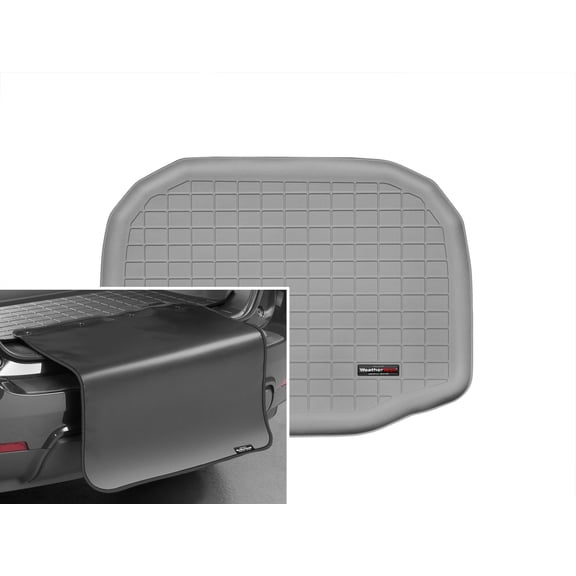 WeatherTech Cargo Trunk Liner with Bumper Protector compatible with MKT, Explorer - Behind 3rd Row w/ Bumper Protector, Grey