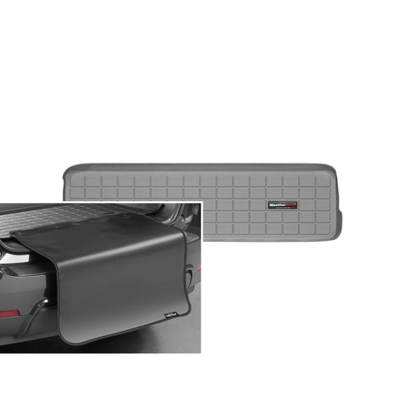 WeatherTech Cargo Trunk Liner with Bumper Protector compatible with Mountaineer, Explorer - Behind 3rd Row w/ Bumper Protector, Grey