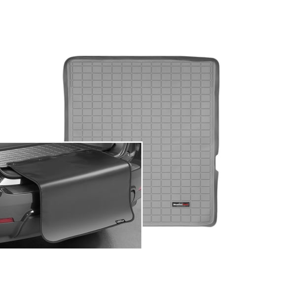 WeatherTech Cargo Trunk Liner with Bumper Protector compatible with Flex, MKT - Behind 2nd Row w/ Bumper Protector, Grey