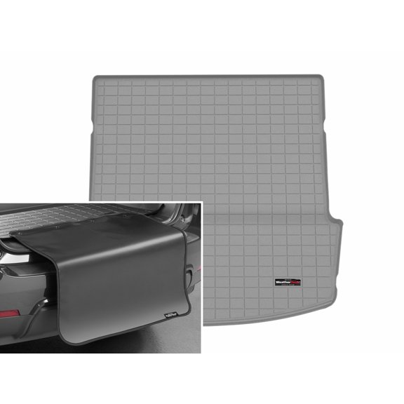 WeatherTech Cargo Trunk Liner with Bumper Protector compatible with Hyundai Palisade, Palisade Hybrid - Behind 2nd Row w/ Bumper Protector, Grey