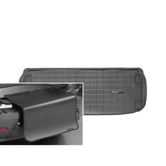 WeatherTech Cargo Trunk Liner with Bumper Protector compatible with QX60, JX, Pathfinder - Behind 3rd Row w/ Bumper Protector, Black
