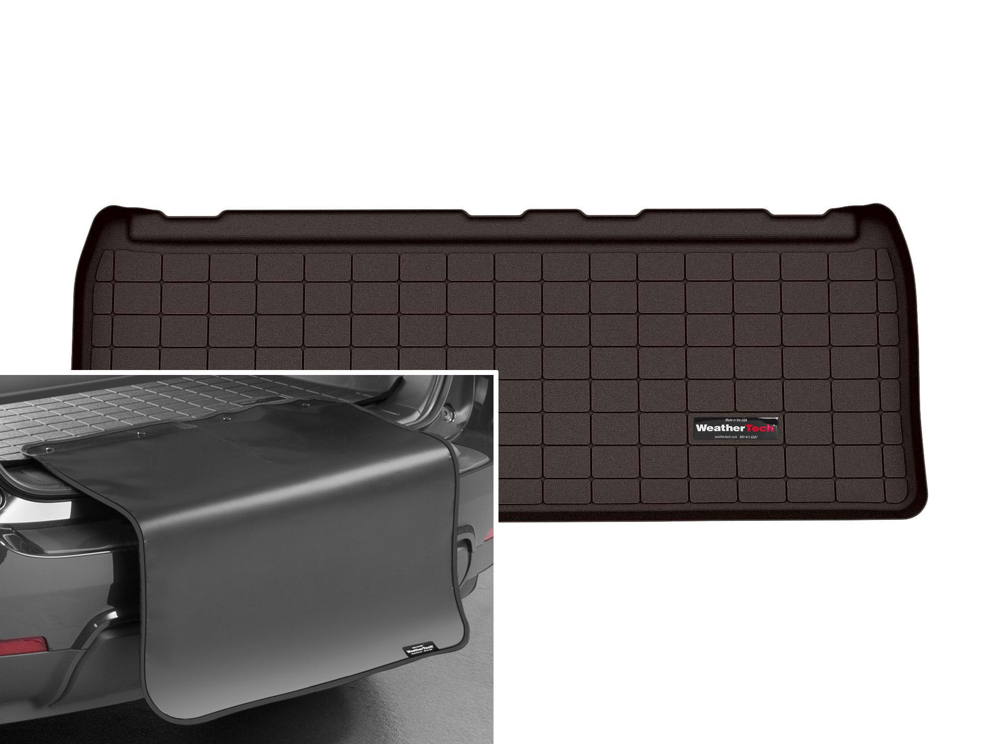 WeatherTech Cargo Trunk Liner with Bumper Protector compatible with Kia Carnival, Carnival Hybrid - Rear Cargo Well w/ Bumper Protector, Cocoa