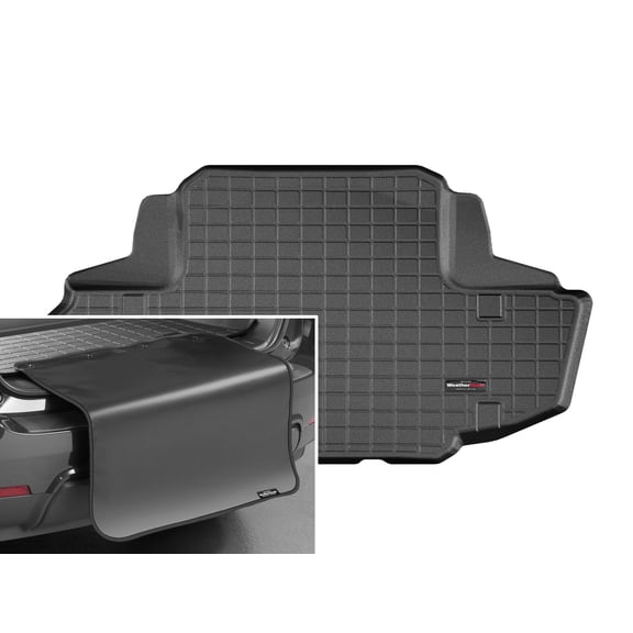 WeatherTech Cargo Trunk Liner with Bumper Protector compatible with Lexus LS, LS Hybrid - Trunk With Bumper Protector, Black