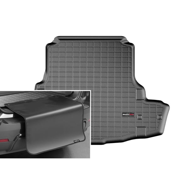 WeatherTech Cargo Trunk Liner with Bumper Protector compatible with Lexus RC, RC F - Trunk With Bumper Protector, Black