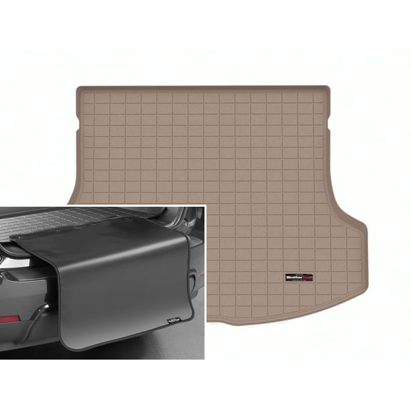 WeatherTech Cargo Trunk Liner with Bumper Protector compatible with Lexus RX Plug-In Hybrid, RX 500h, RX, RX Hybrid - Behind 2nd Row w/ Bumper Protector, Tan