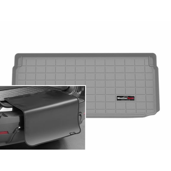 WeatherTech Cargo Trunk Liner with Bumper Protector compatible with MINI Hardtop, Cooper - Behind 2nd Row w/ Bumper Protector, Grey