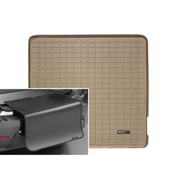WeatherTech Cargo Trunk Liner with Bumper Protector compatible with Explorer, Mountaineer - Behind 2nd Row w/ Bumper Protector, Tan