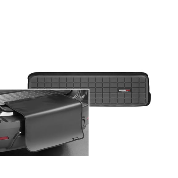 WeatherTech Cargo Trunk Liner with Bumper Protector compatible with Explorer, Mountaineer - Behind 3rd Row w/ Bumper Protector, Black