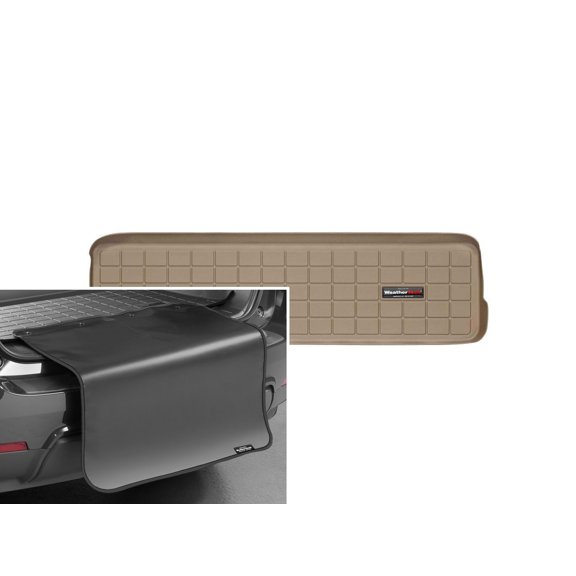 WeatherTech Cargo Trunk Liner with Bumper Protector compatible with Mountaineer, Explorer - Behind 3rd Row w/ Bumper Protector, Tan