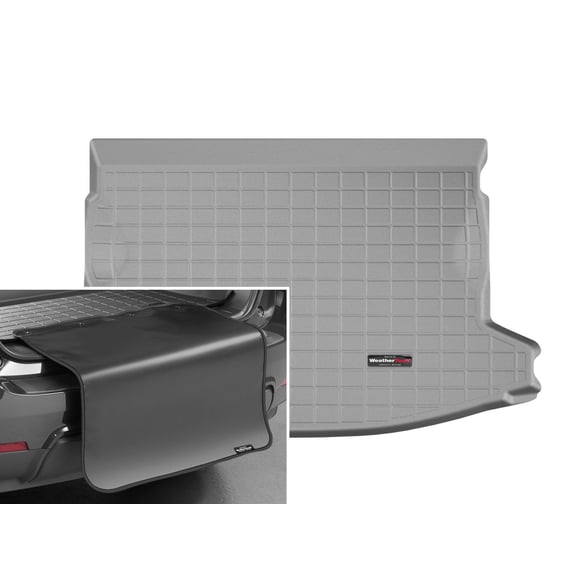 WeatherTech Cargo Trunk Liner with Bumper Protector compatible with Subaru Impreza, Crosstrek - Behind 2nd Row w/ Bumper Protector, Grey