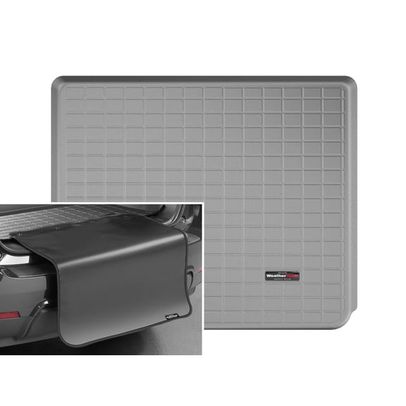 WeatherTech Cargo Trunk Liner with Bumper Protector compatible with Equinox, Terrain - Behind 2nd Row w/ Bumper Protector, Grey