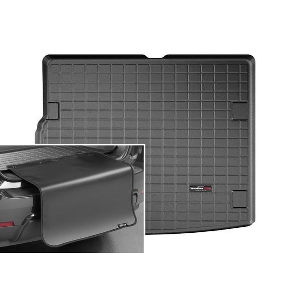WeatherTech Cargo Trunk Liner with Bumper Protector compatible with Touareg, Cayenne - Behind 2nd Row w/ Bumper Protector, Black