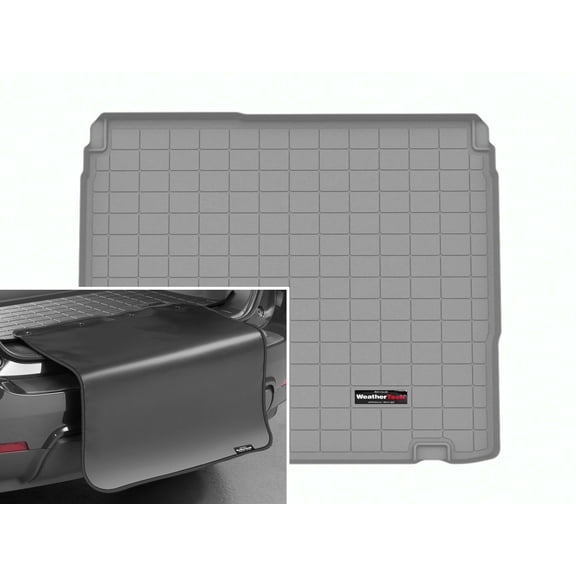 WeatherTech Cargo Trunk Liner with Bumper Protector compatible with Toyota Prius, Prius Plug-In Hybrid, Prius Prime - Behind 2nd Row w/ Bumper Protector, Grey
