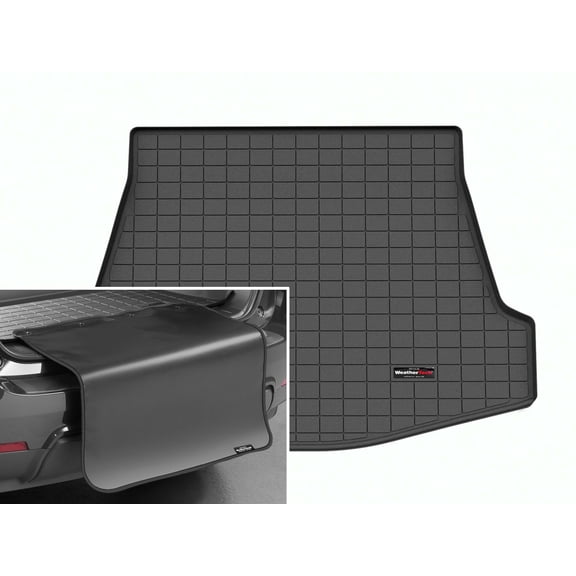 WeatherTech Cargo Trunk Liner with Bumper Protector compatible with Solterra, bZ4X, bz - Behind 2nd Row w/ Bumper Protector, Black