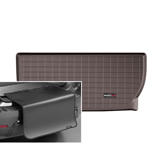 WeatherTech Cargo Trunk Liner with Bumper Protector compatible with Enclave, Traverse - Behind 3rd Row w/ Bumper Protector, Cocoa