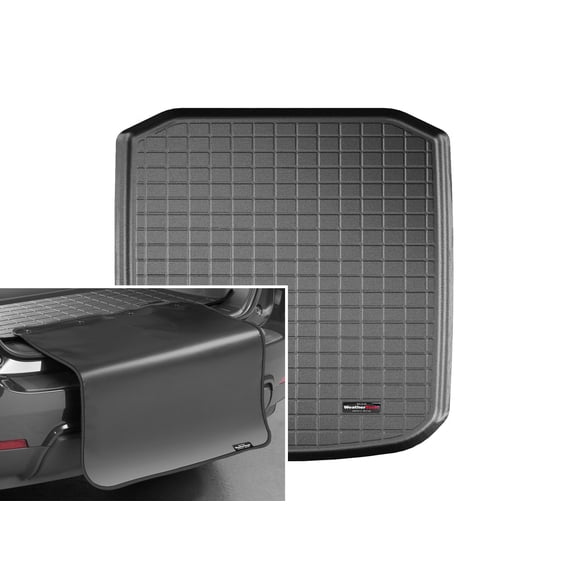 WeatherTech Cargo Trunk Liner with Bumper Protector compatible with VW Jetta, Jetta GLI - Trunk With Bumper Protector, Black