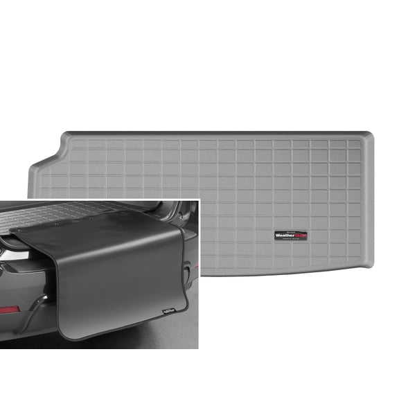 WeatherTech Cargo Trunk Liner with Bumper Protector compatible with Volvo XC90 Recharge, XC90, XC90 Plug-In Hybrid - Behind 3rd Row w/ Bumper Protector, Grey