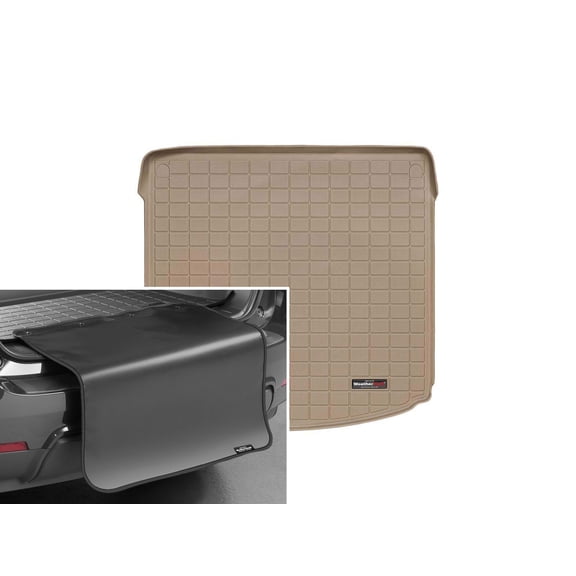 WeatherTech Cargo Trunk Liner with Bumper Protector compatible with Captiva, Vue - Behind 2nd Row w/ Bumper Protector, Tan