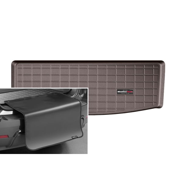 WeatherTech Cargo Trunk Liner with Bumper Protector compatible with Acadia, XT6 - Behind 3rd Row w/ Bumper Protector, Cocoa
