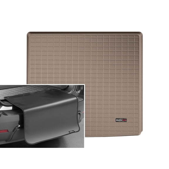WeatherTech Cargo Trunk Liner with Bumper Protector compatible with Escalade, Tahoe, Yukon - Behind 2nd Row w/ Bumper Protector, Tan